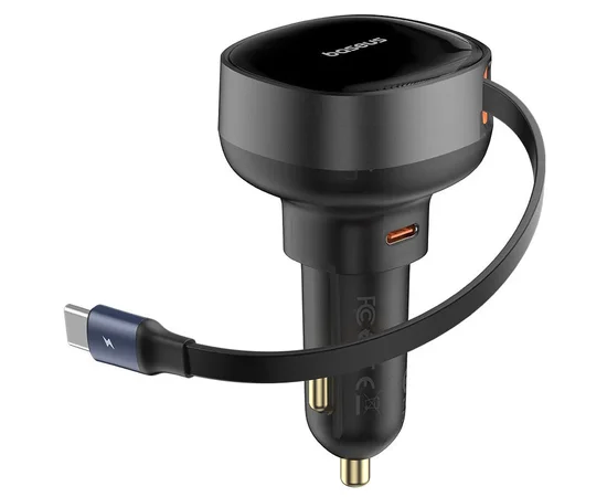 АЗУ Baseus Enjoyment Pro 60W (1USB-C) + висувний кабель Type-C (C00057802111-01) Cluster Black