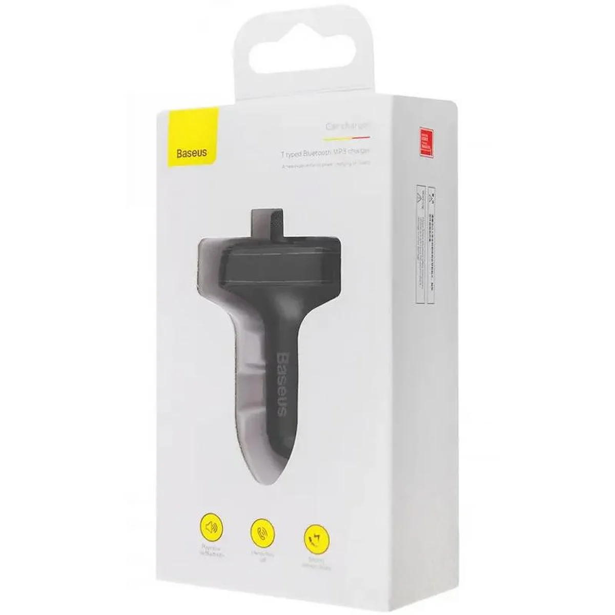 АЗУ FM модулятор Baseus S-09 Overseas Edition 3.4A (2USB-A) (CCMT000301) Black