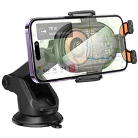 Автодержатель с БЗУ Hoco HW34 Blue whale 3-axis linkage wireless 15W (center console) Black