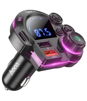 АЗУ FM модулятор Hoco DFM01 Legend 20W+QC3.0 (2USB-A/1C) Black