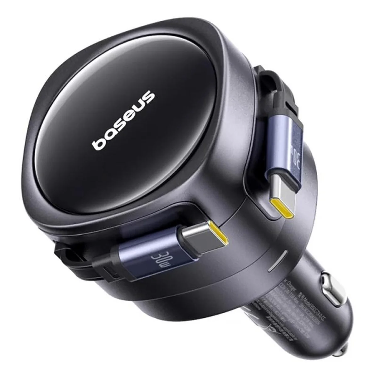 АЗУ Baseus Enjoyment Max PD60W with retractable cable (2USB-C) (C00035507121) Cosmic Black