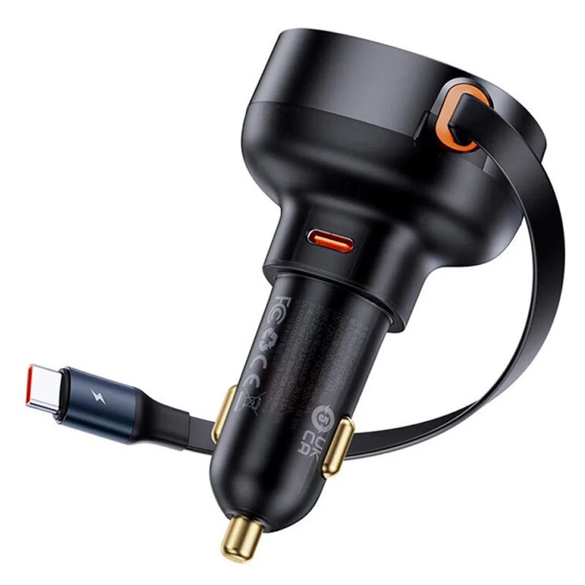 АЗУ Baseus Enjoyment Pro 60W (1USB-C) + выдвижной кабель Type-C (C00057802111-01) Cluster Black