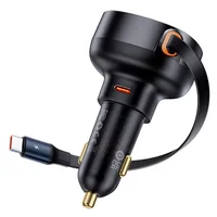 АЗУ Baseus Enjoyment Pro 60W (1USB-C) + выдвижной кабель Type-C (C00057802111-01) Cluster Black