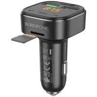 АЗУ FM модулятор Borofone BC43 Flash QC3.0 Black