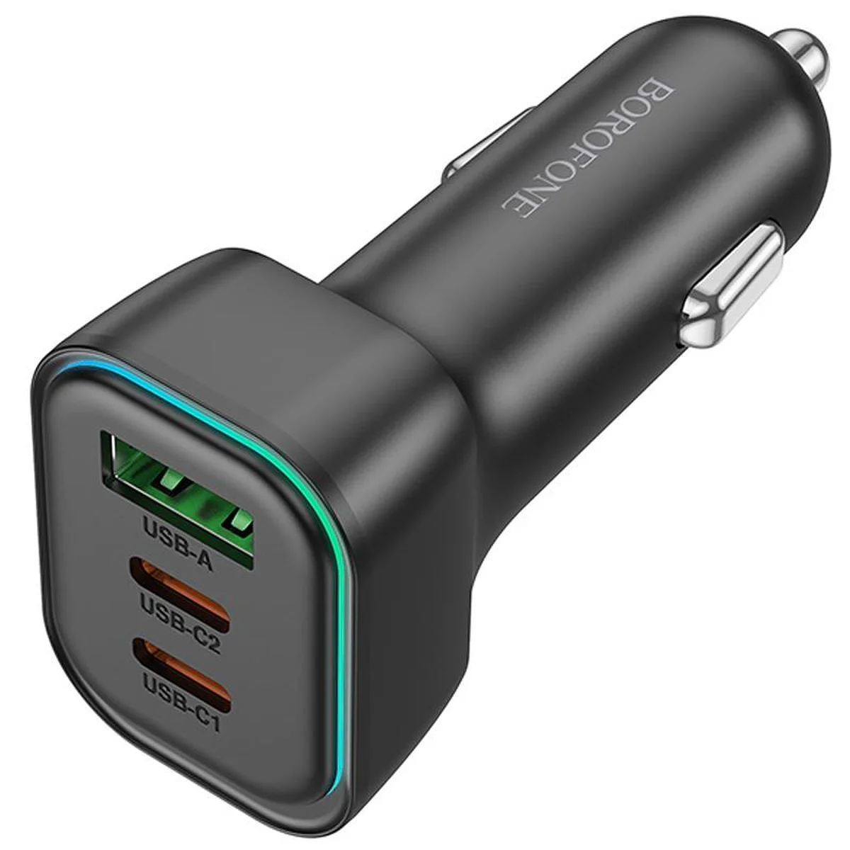 АЗУ Borofone BZ28C Trophie PD60W+QC3.0 (1USB-A/2C) Black