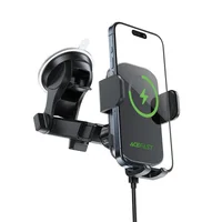 Автодержатель с БЗУ Acefast D53 with Electric Clamp for Dashboard Black