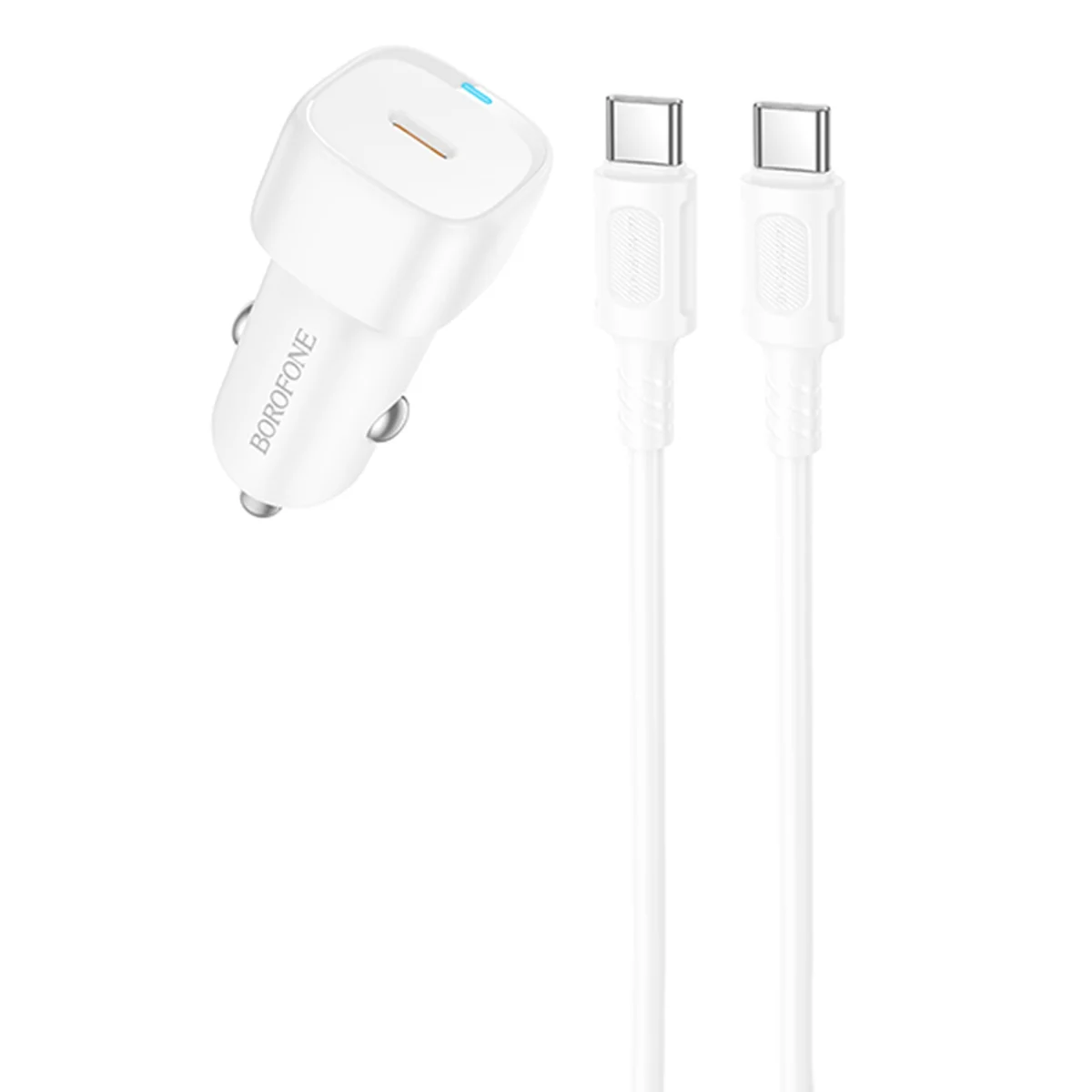 АЗУ Borofone BZ34A Cloud PD20W (1USB-C) + кабель Type-C to Type-C White