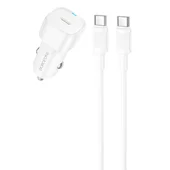 АЗУ Borofone BZ34A Cloud PD20W (1USB-C) + кабель Type-C to Type-C White