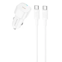 АЗУ Borofone BZ34A Cloud PD20W (1USB-C) + кабель Type-C to Type-C White