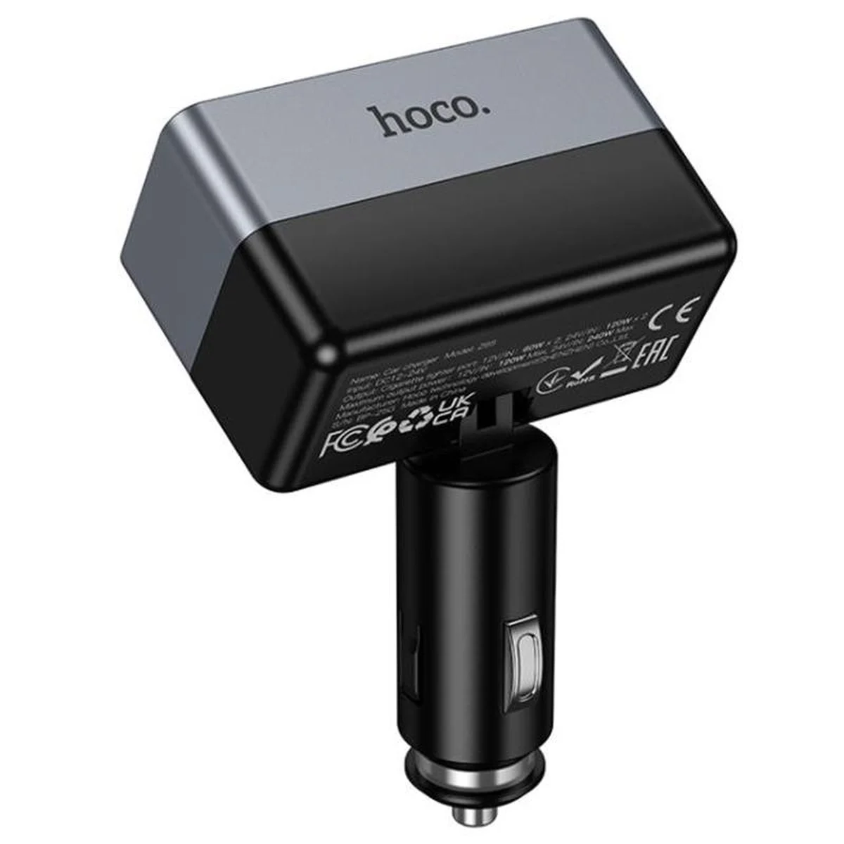 АЗУ Hoco Z65A Smart cigarette lighter PD45W (1USB-A/2C) Black