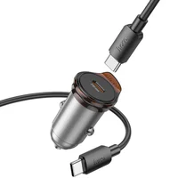 АЗУ Hoco NZ16 Rigorous PD30W (1USB-C) + кабель Type-C to Type-C Metal grey