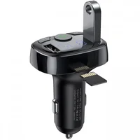 АЗУ FM модулятор Baseus S-09A 10W (2USB-A) (CCMT) Black