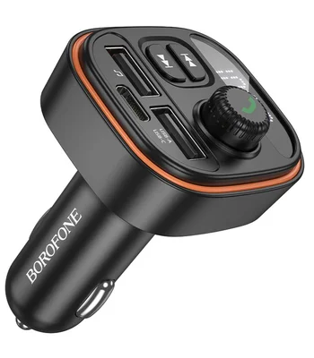 АЗУ FM модулятор Borofone BC59 Heroic (2USB-A/1C) Black