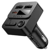 АЗУ FM модулятор Borofone BC60 Hero 35W (2USB-A/1C) Black
