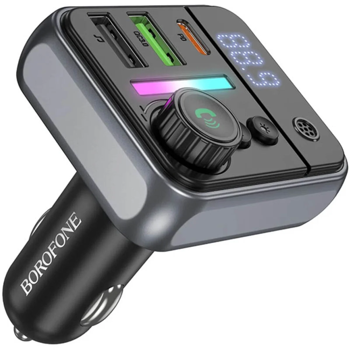 АЗУ FM модулятор Borofone BC50 Ascenso PD20W+QC3.0 18W (2USB-A/1C) Black