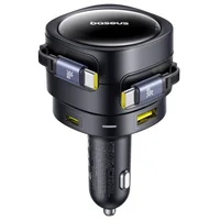 АЗУ Baseus Enjoyment Max PD90W with retractable cables (1USB-A/3C) (C00035507121) Cosmic Black