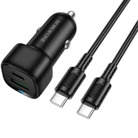 АЗУ Borofone BZ34B Cloud PD20W+QC3.0 total 38W (1USB-A/1C) + кабель Type-C to Type-C Black