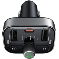 АЗУ FM модулятор Baseus S-09 Pro Series 18W (2USB-A/1C) (C10762200113) Cluster Black