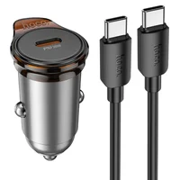 АЗУ Hoco NZ16 Rigorous PD30W (1USB-C) + кабель Type-C to Type-C Metal grey