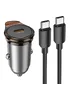 АЗУ Hoco NZ16 Rigorous PD30W (1USB-C) + кабель Type-C to Type-C Metal grey