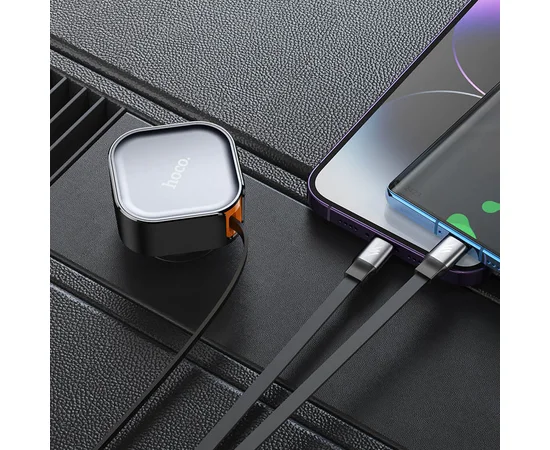 АЗУ Hoco NZ13 Clever PD30W + выдвижные кабеля Type-C and Lightning Black