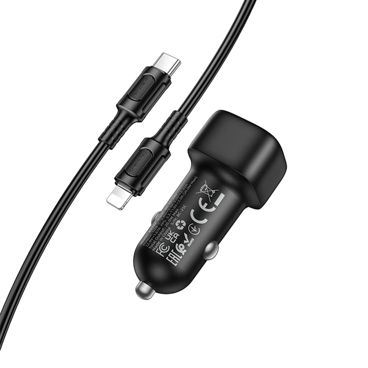 АЗУ Borofone BZ34A Cloud PD20W (1USB-C) + кабель Type-C to Lightning Black