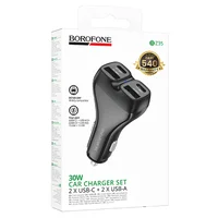 АЗУ Borofone BZ35 Leader PD15W+QC3.0 total 30W (2USB-A/2C) Black