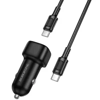АЗУ Borofone BZ34A Cloud PD20W (1USB-C) + кабель Type-C to Type-C Black