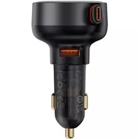 АЗУ Baseus Enjoyment Pro PD60W with retractable cables (1USB-A/1C/1L) (C00057802111) Cluster Black