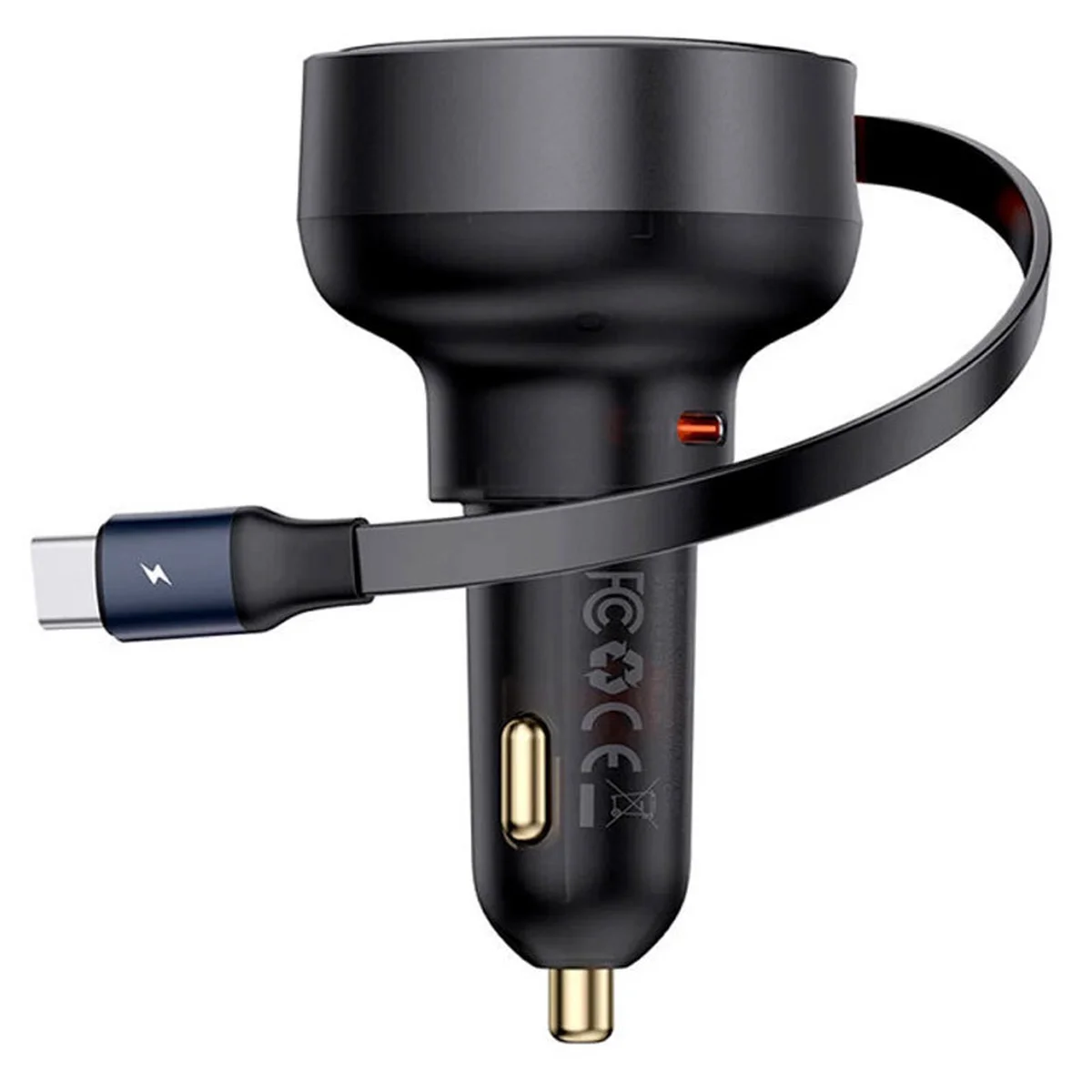 АЗУ Baseus Enjoyment Pro 60W (1USB-C) + выдвижной кабель Type-C (C00057802111-01) Cluster Black