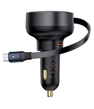 АЗУ Baseus Enjoyment Pro 60W (1USB-C) + висувний кабель Type-C (C00057802111-01) Cluster Black