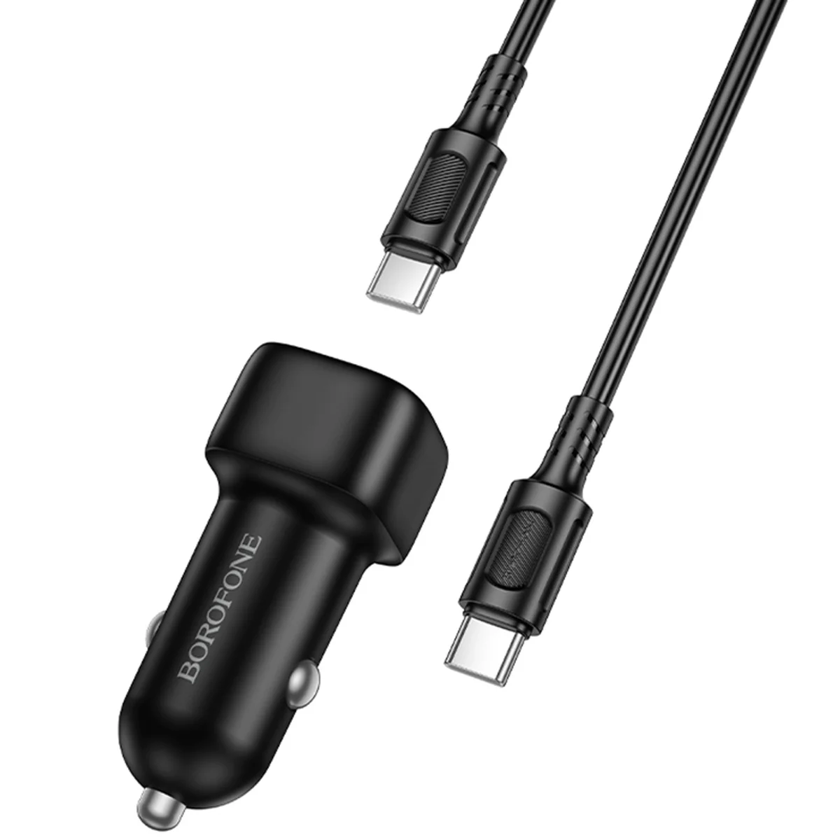 АЗУ Borofone BZ34B Cloud PD20W+QC3.0 total 38W (1USB-A/1C) + кабель Type-C to Type-C Black