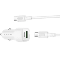 АЗУ Borofone BZ34B Cloud PD20W+QC3.0 total 38W (1USB-A/1C) + кабель Type-C to Type-C White