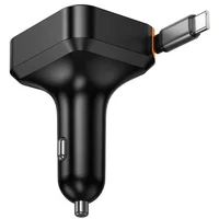 АЗУ Hoco NZ18 Guardian PD65W with retractable cable (1USB-A/2C) Black