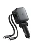 АЗУ Hoco Z67A Triunfar PD45W+QC3.0 total 60W with retractable cables (1USB-A/2C/1L) Metal gray