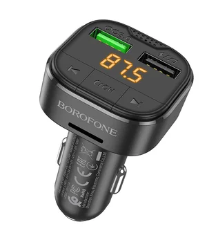 АЗУ FM модулятор Borofone BC43 Flash QC3.0 Black