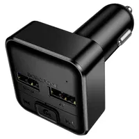 АЗУ FM модулятор Borofone BC63 Selecto QC3.0 (2USB-A) Black