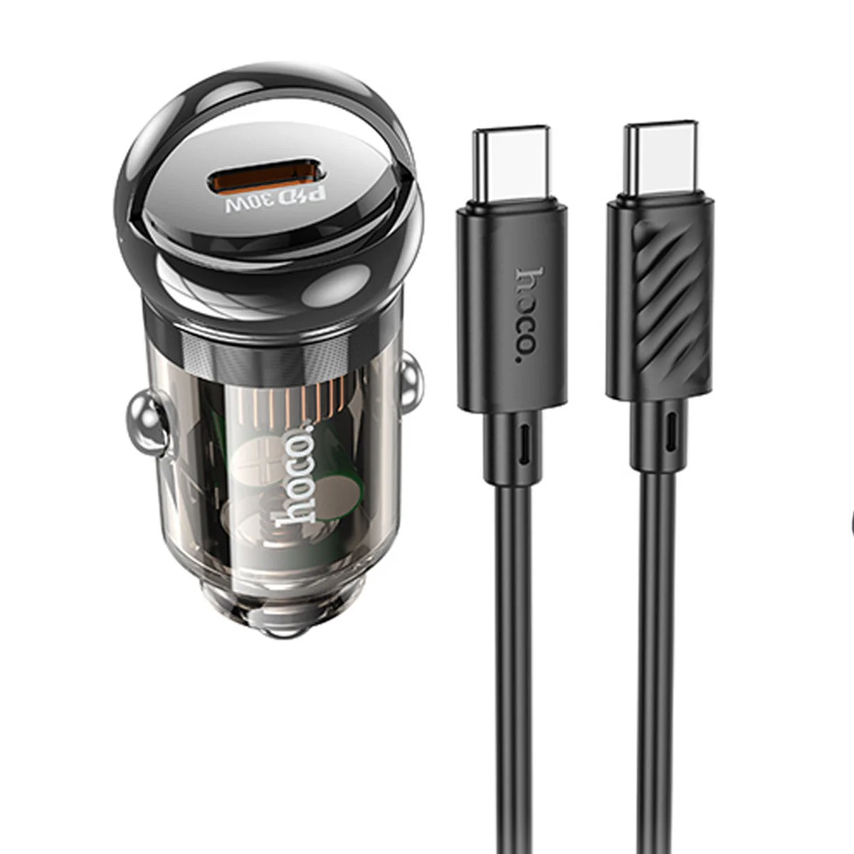 АЗУ Hoco Z53 Sight PD30W (1C) + Type-C to Type-C Transparent black