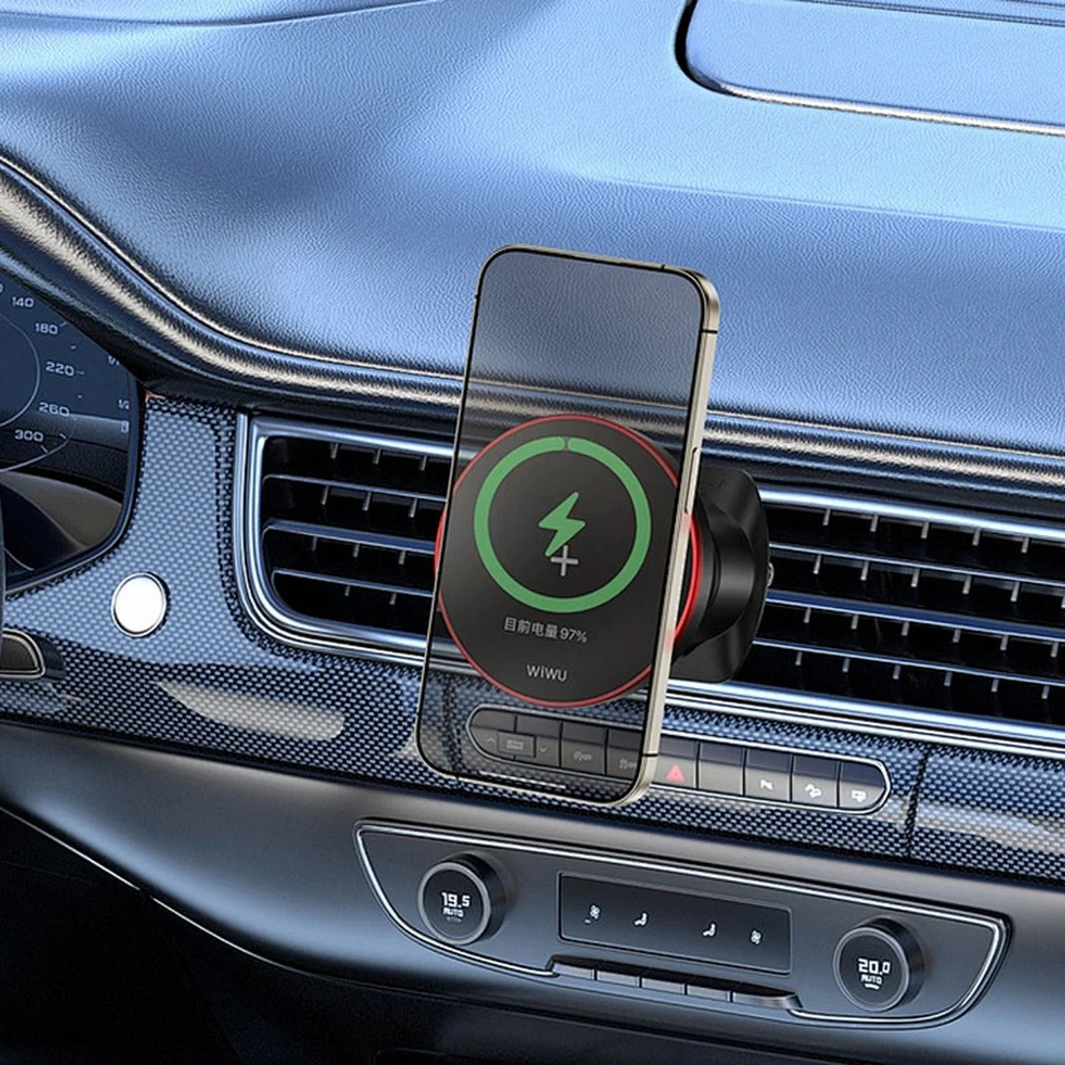 Автотримач із БЗУ WIWU CH-316 Black