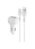 АЗУ Hoco Z36 Leader 2.4A (2USB-A) + кабель USB to MicroUSB Белый