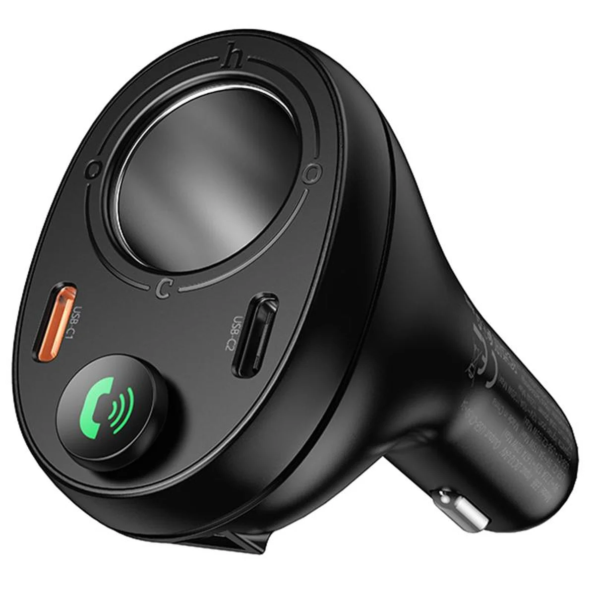 АЗУ FM модулятор Hoco E88 Star cigarette lighter 35W (2USB-C) Black