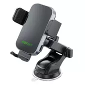 Автодержатель с БЗУ Acefast D53 with Electric Clamp for Dashboard Black