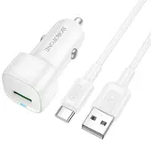 АЗУ Borofone BZ34 Cloud QC3.0 (1USB-A) + кабель USB to Type-C White