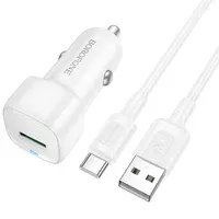 АЗУ Borofone BZ34 Cloud QC3.0 (1USB-A) + кабель USB to Type-C White