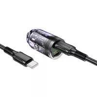 АЗУ Borofone BZ29A Talented PD36W+QC3.0 (1USB-A/1C) + кабель Type-C to Type-C Transparent purple