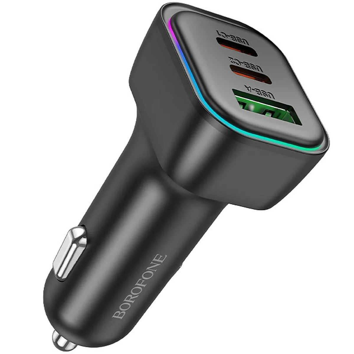 АЗУ Borofone BZ28C Trophie PD60W+QC3.0 (1USB-A/2C) Black