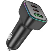 АЗУ Borofone BZ28C Trophie PD60W+QC3.0 (1USB-A/2C) Black