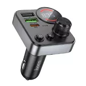 АЗУ FM модулятор Hoco E86 Alegria PD30W+QC3.0 48W (2USB-A/1C) Black