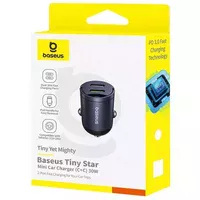 АЗУ Baseus Tiny Star Mini 30W (2USB-C) (C00035001121) Black