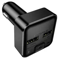 АЗУ FM модулятор Borofone BC63 Selecto QC3.0 (2USB-A) Black